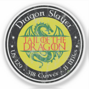 Tail of the Dragon Road US 129 Motorfiets 01 Sticker