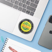 Tail of the Dragon Road US 129 Motorfiets 01 Sticker (Laptop met iPhone)
