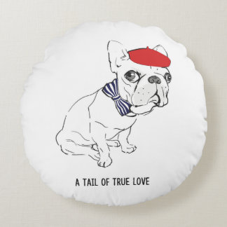 "Tail of True Love" Pillow Rond Kussen