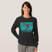TAIL VAN DE HUMPBACK, Ik hou van walvissen T-shirt (Voorkant volledig)