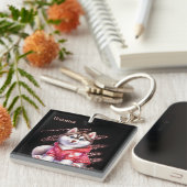 "Tail Waggin Love" Husky Sleutelhanger (Voorkant Rechts)