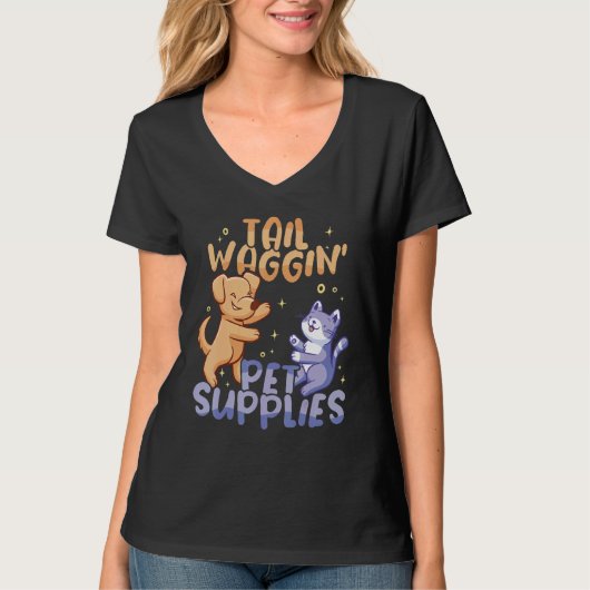 Tail wagginu2019 pet supplies Animal  Pet Store T-shirt (Voorkant)
