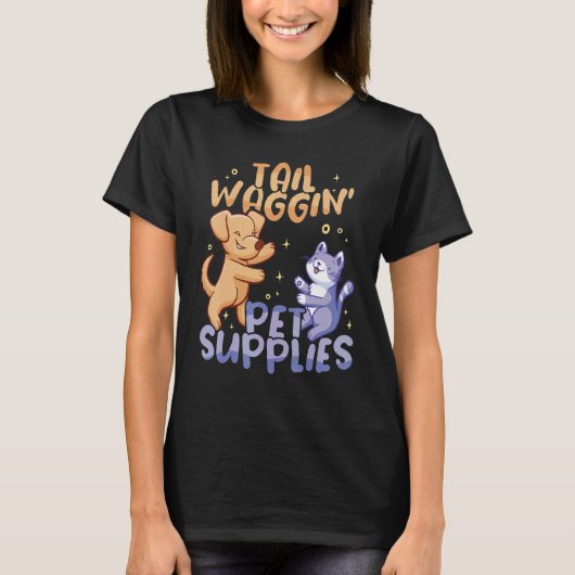 Tail wagginu2019 pet supplies Animal Pet Store T-shirt (Voorkant)