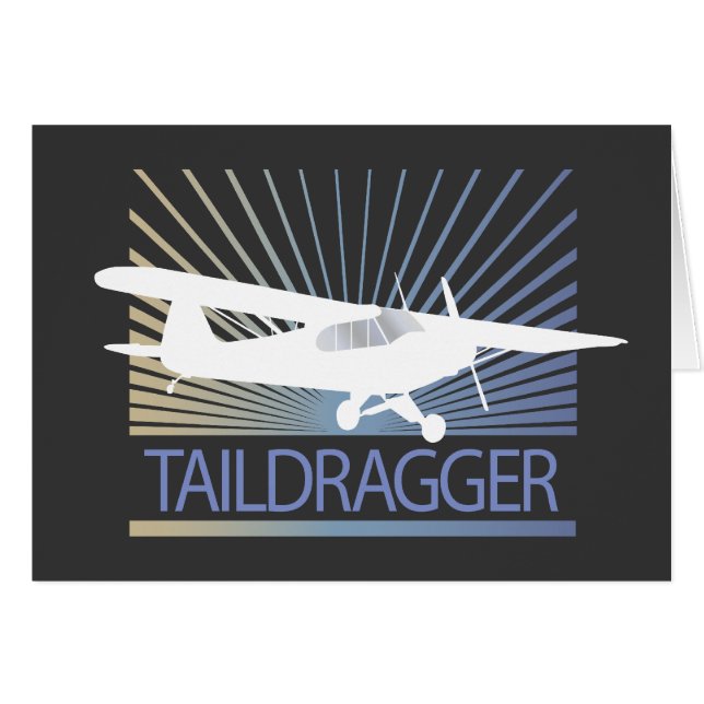 Taildragger-vliegtuig (Voorkant Horizontaal)