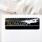 Taildragger-vliegtuig Etiket (Insitu)