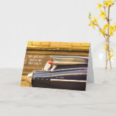 Tailfin Classic Car Cadillac Verjaardag Kaart (Gele Bloem)