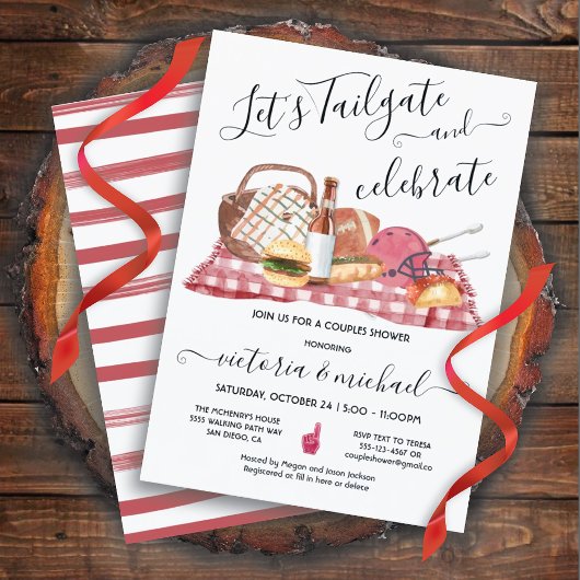 Tailgate American Football BBQ Bier Couples Bruilo Kaart