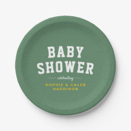 Tailgate baby shower leuk geel football thema papieren bordje