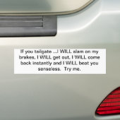 Tailgate bumper sticker (Op auto)