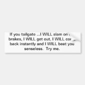 Tailgate bumper sticker (Voorkant)
