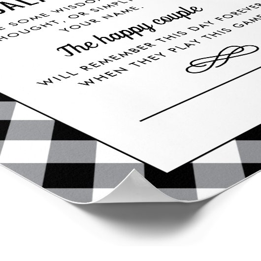 Tailgate Celebrate Black Weduwingshower Game Poster (Hoek)