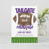Tailgate en Celebrate Football elke kleurencombina Kaart (Staand voorkant)