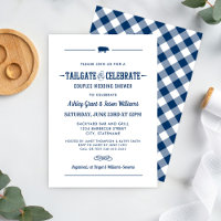 Tailgate en Celebrate Navy Blue Wedding Shower