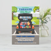 Tailgate Football Baby shower Koppels Douche Kaart (Staand voorkant)