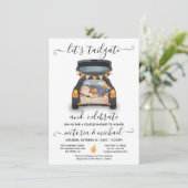 Tailgate Football Game BBQ Beer Couples Shower Kaart (Staand voorkant)