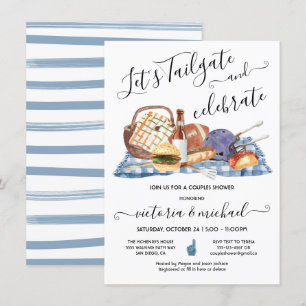 Tailgate Football Game BBQ Beer Couples Shower Kaart