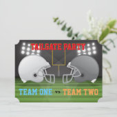 Tailgate Football Helmets USA Ribs Wings Party 4 Kaart (Staand voorkant)