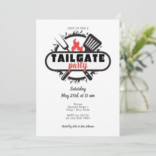 Tailgate Friendsgiving BBQ-grill- en chillen-feest Kaart (Staand voorkant)