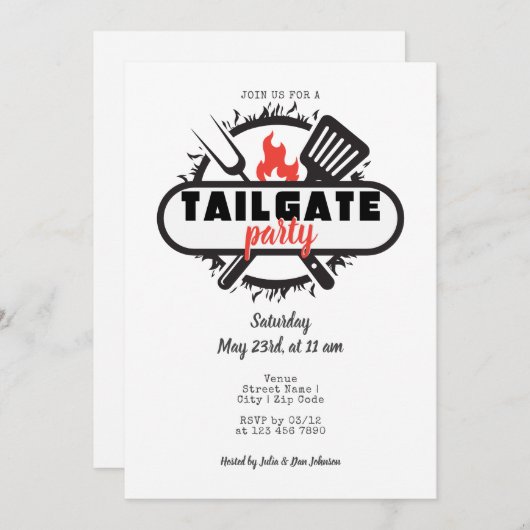 Tailgate Friendsgiving BBQ-grill- en chillen-feest Kaart (Voorkant / Achterkant)