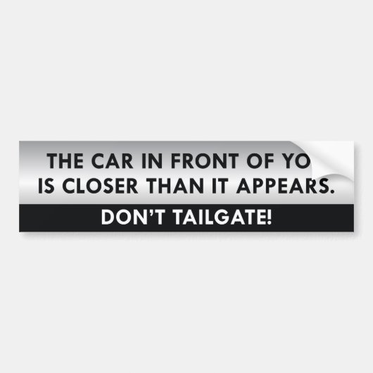 Tailgate niet. bumpersticker (Voorkant)