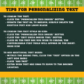 Tailgate Party Groen en Goud Football Papier Bord