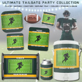 Tailgate Party Groen en Goud Football Papier Bord
