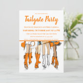 Tailgate Party Tennessee Dames Cowboy Laarzen Kaart (Staand voorkant)