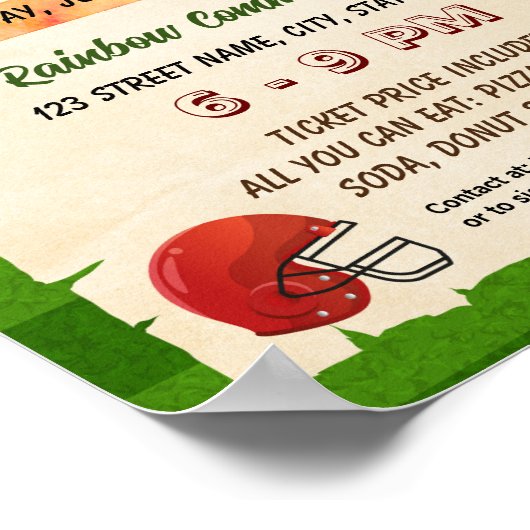 Tailgate school evenement flyer poster (Hoek)