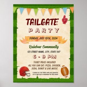 Tailgate school evenement flyer poster