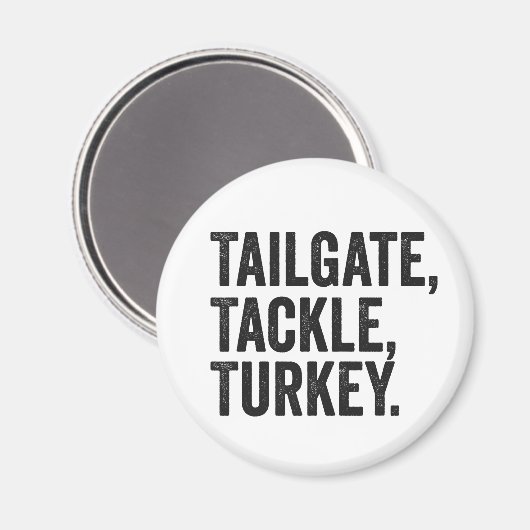 Tailgate Tackle Turkije Grappige Thanksgiving Foot Magneet (Voorkant / Achterkant)