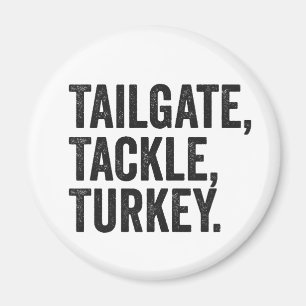 Tailgate Tackle Turkije Grappige Thanksgiving Foot Magneet
