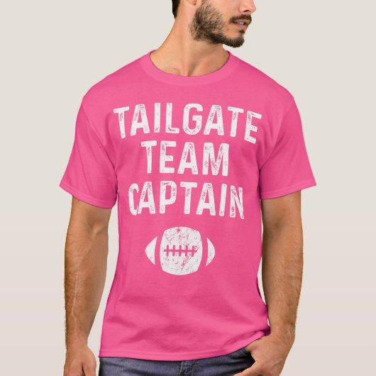 Tailgate Team Captain Funny Tailgating Mannen Voet T-shirt (Voorkant)