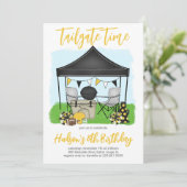 Tailgate Time Football Verjaardagsuitnodiging Kaart (Staand voorkant)