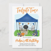Tailgate Time Football Verjaardagsuitnodiging Kaart (Voorkant)