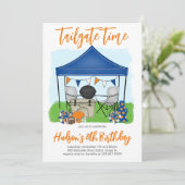 Tailgate Time Football Verjaardagsuitnodiging Kaart (Staand voorkant)