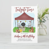 Tailgate Time Football Verjaardagsuitnodiging Kaart (Staand voorkant)