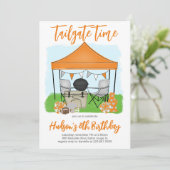 Tailgate Time Football Verjaardagsuitnodiging Kaart (Staand voorkant)