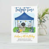 Tailgate Time Football Verjaardagsuitnodiging Kaart (Staand voorkant)