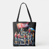 Tailgate Time Go Team Custom Tote Bag (Achterkant)