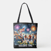 Tailgate Time Go Team Custom Tote Bag (Achterkant)