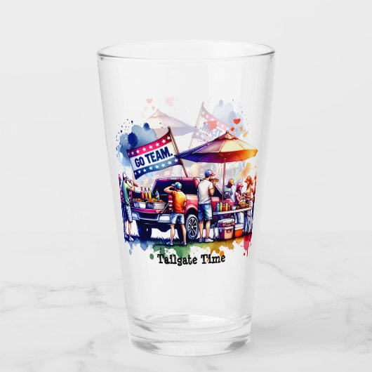 Tailgate Time Go Team Glas (Voorkant)