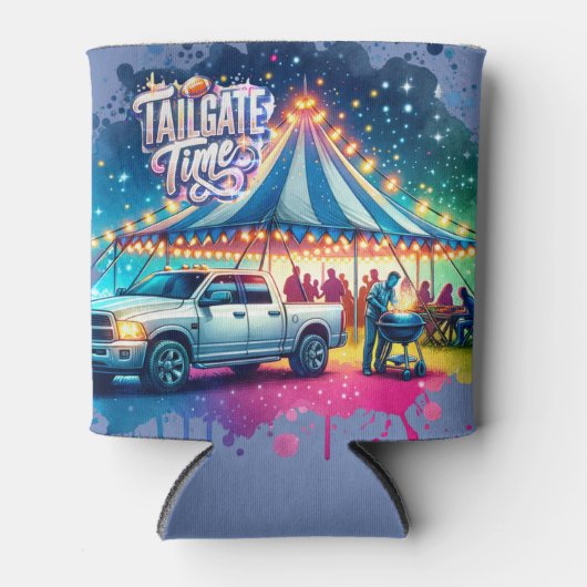 Tailgate Time Party Tent Custom Blikjeskoeler (Voorkant)