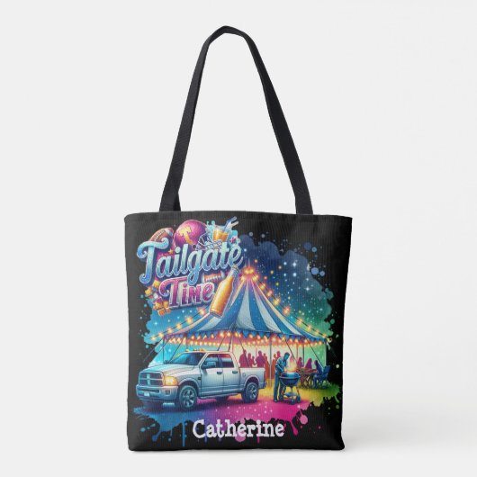 Tailgate Time Party Tent Custom Tote Bag (Achterkant)