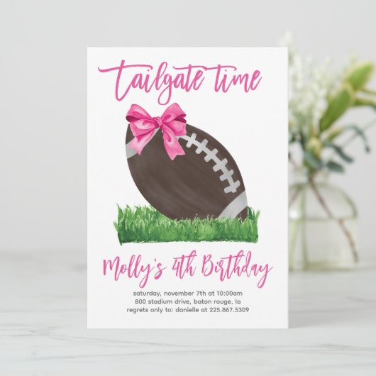 Tailgate Time Verjaardag Uitnodiging (Staand voorkant)