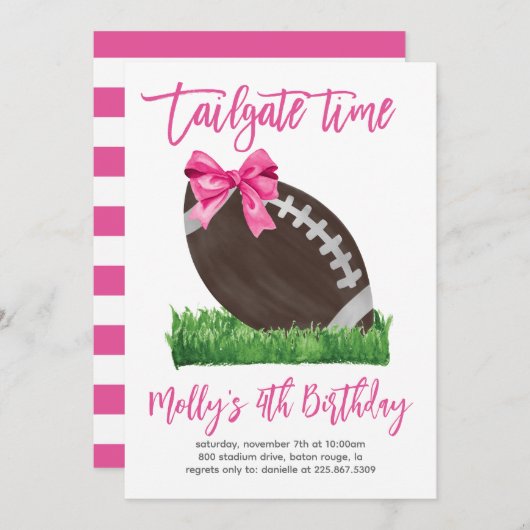 Tailgate Time Verjaardag Uitnodiging (Voorkant / Achterkant)