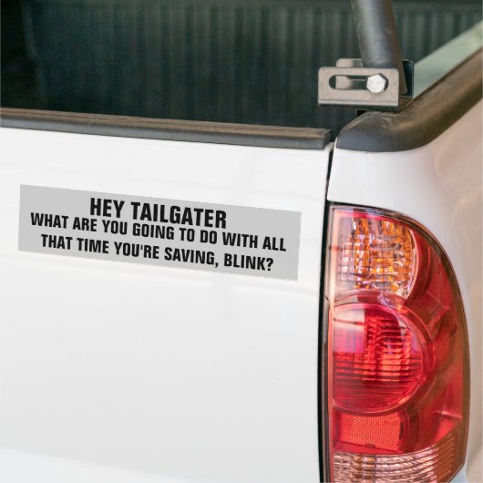 Tailgater Saving Time? Hoeveel? Bumpersticker (Op Truck)