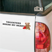 Tailgaters breken mijn hart teddybeer bumpersticker (Op Truck)