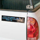 Tailgaters IQ? Hetzelfde als de volgende CAT-afsta Bumpersticker (Op Truck)