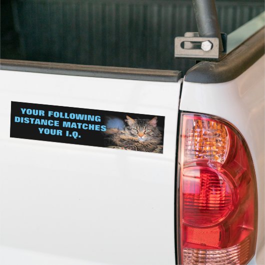 Tailgaters IQ? Hetzelfde als de volgende CAT-afsta Bumpersticker (Op Truck)