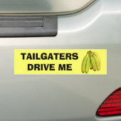 Tailgaters rijden over bananen bumpersticker (Op auto)